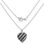 1.55 Carat Genuine Blue Sapphire & White Topaz Pendant in Sterling Silver