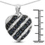 1.55 Carat Genuine Blue Sapphire & White Topaz Pendant in Sterling Silver