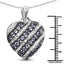 1.30 Carat Genuine Tanzanite & White Topaz Sterling Silver Pendant