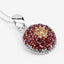 Pendentif en argent sterling de 4,57 carats en citrine et grenat véritable