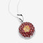 Pendentif en argent sterling de 4,57 carats en citrine et grenat véritable