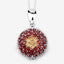Pendentif en argent sterling de 4,57 carats en citrine et grenat véritable