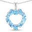 1.90 Carat Genuine Swiss Blue Topaz Pendant in Sterling Silver