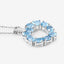 1.90 Carat Genuine Swiss Blue Topaz Pendant in Sterling Silver