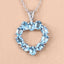 1.90 Carat Genuine Swiss Blue Topaz Pendant in Sterling Silver