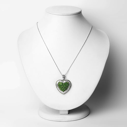 4.62 Carat Genuine Chrome Diopside Sterling Silver Pendant
