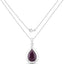 14.10 Carat Genuine Ruby Teardrop Pendant in Sterling Silver