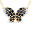 3.83 Carat Genuine Blue Sapphire & White Zircon Pendant
