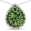 Colgante de cromo diopsido genuino de 4.65 quilates en plata esterlina