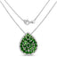 Colgante de cromo diopsido genuino de 4.65 quilates en plata esterlina