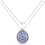 4.16 Carat Genuine Tanzanite .925 Sterling Silver Pendant