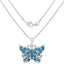 4.81 Carat London Blue Topaz Butterfly Pendant in Sterling Silver