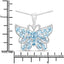 4.84 Carat Genuine Swiss Blue Topaz Pendant in Sterling Silver
