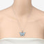 4.84 Carat Genuine Swiss Blue Topaz Pendant in Sterling Silver