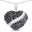 4.60 Carat Genuine Blue Sapphire and White Topaz Pendant