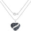 4.60 Carat Genuine Blue Sapphire and White Topaz Pendant