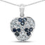 2.73 Carat Genuine Blue Sapphire and Aquamarine Pendant