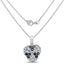 2.73 Carat Genuine Blue Sapphire and Aquamarine Pendant