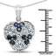 2.73 Carat Genuine Blue Sapphire and Aquamarine Pendant