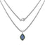 Pendentif en Tanzanite et Diopside Chrome de 1,40 Carat en Argent Sterling