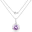 Colgante de amatista genuina de 8.00 quilates en plata esterlina .925