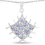 Pendentif en Tanzanite véritable de 0,90 carat en argent sterling .925