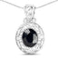 5.94 Carat Dyed Sapphire .925 Sterling Silver Pendant