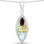 2.35 Carat Multi-Stone .925 Sterling Silver Pendant