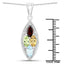 2.35 Carat Multi-Stone .925 Sterling Silver Pendant