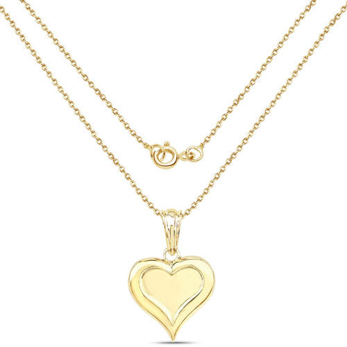 Pendentif en cœur en argent sterling 925 de 7,05 g élégant