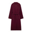 Manteau Maxi à Revers Bordeaux Élégant