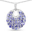 Pendentif en tanzanite véritable de 1,78 carat en argent sterling