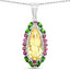 Colgante de Citrino y Granate de 6.19 Quilates en Plata Esterlina .925
