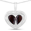 2.66 Carat Genuine Garnet & White Topaz Sterling Silver Pendant