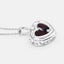 2.66 Carat Genuine Garnet & White Topaz Sterling Silver Pendant