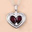 2.66 Carat Genuine Garnet & White Topaz Sterling Silver Pendant