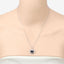 2.66 Carat Genuine Garnet & White Topaz Sterling Silver Pendant