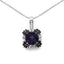 2.38 Carat Genuine Multi Stone .925 Sterling Silver Pendant