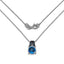 Pendentif en Topaze Bleue Suisse et Diamants de 4,94 Carats en Argent Sterling