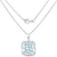 10.05 Carat Genuine Blue Topaz Pendant in Sterling Silver