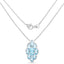 4.77 Carat Genuine Swiss Blue Topaz Pendant in Sterling Silver