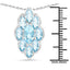 4.77 Carat Genuine Swiss Blue Topaz Pendant in Sterling Silver