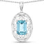 9.60 Carat Genuine Green Topaz Sterling Silver Pendant