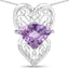Pendentif en améthyste véritable de 5,80 carats en argent sterling .925