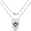 Pendentif en améthyste véritable de 5,80 carats en argent sterling .925