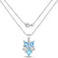 4.65 Carat Genuine Blue Topaz Pendant in Sterling Silver