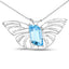 Pendentif en Topaze Bleue Suisse de 10,62 Carats en Argent Sterling