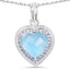 Pendentif en argent sterling de 7,36 carats en topaze bleue et tanzanite