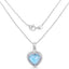 Pendentif en argent sterling de 7,36 carats en topaze bleue et tanzanite