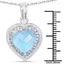 Pendentif en argent sterling de 7,36 carats en topaze bleue et tanzanite